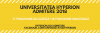 Admitere Universitatea Hyperion 2018