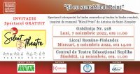 ”Și eu sunt Micul Prinț” – singurul spectacol de teatru din România în limba semnelor, tradus în limba română!