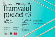 Tramvaiul Poeziei ajunge la Timișoara, pe 3 și 4 iunie! 5 călătorii urban-poetice, momente muzicale și povești despre oraș. Află cum te înscrii la eveniment