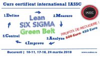 Cursuri si certificari Lean Six Sigma  | MARTIE 2018