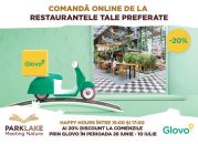 Vrem să fii în siguranță #nu doar acasă. Cu ParkLake și Glovo ai 20% discount la comenzile pentru acasă!