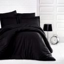 Obtine un dormitor minimalist cu o lenjerie de pat damasc neagra