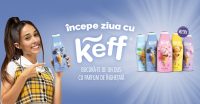 Andra Gogan le propune tinerilor să își înceapă ziua cu Keff și să se bucure de un duș cu parfum de înghețată