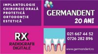 Germandent - Peste 20 ani in implantologie dentara alaturi de o echipa de artisti in medicina dentara