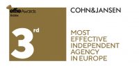 Cohn & Jansen, locul 3 în Europa în clasamentul Effie Index al agențiilor independente